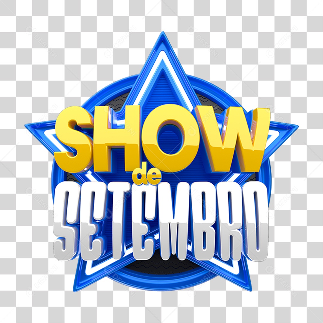 Selo 3D Show de Setembro PNG Transparente