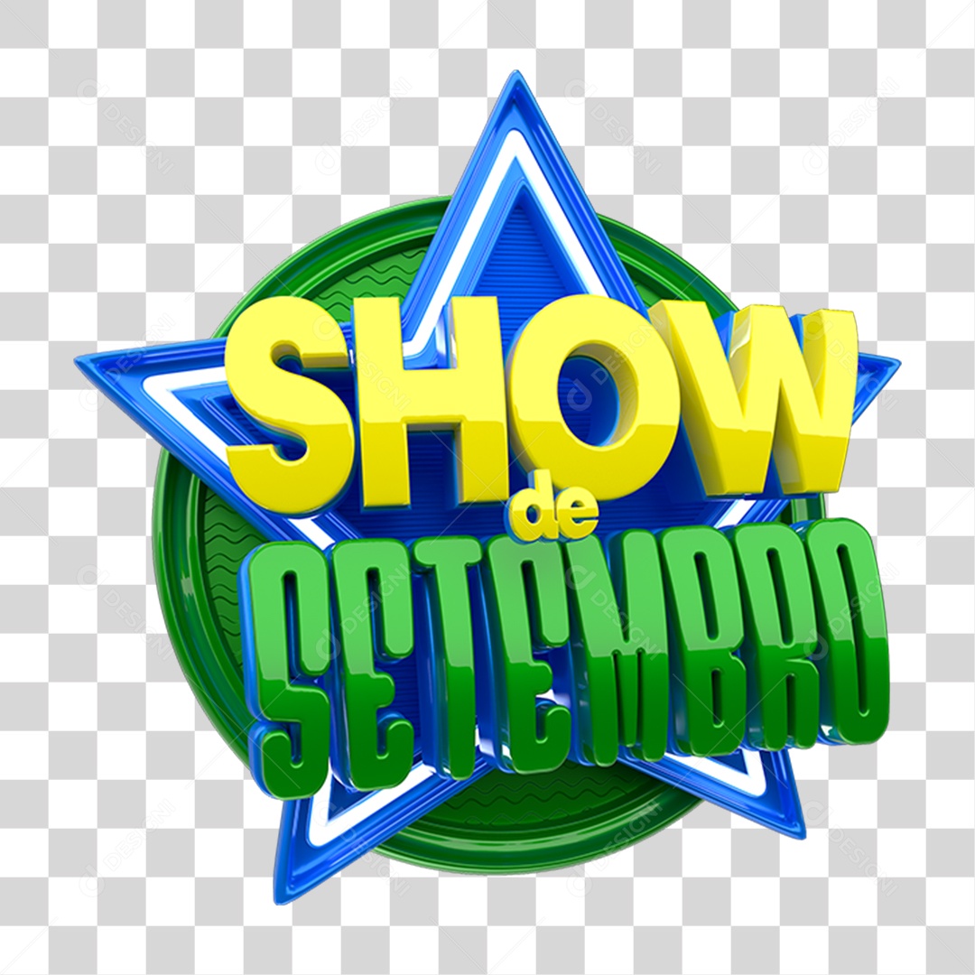 Selo 3D Show de Setembro PNG Transparente