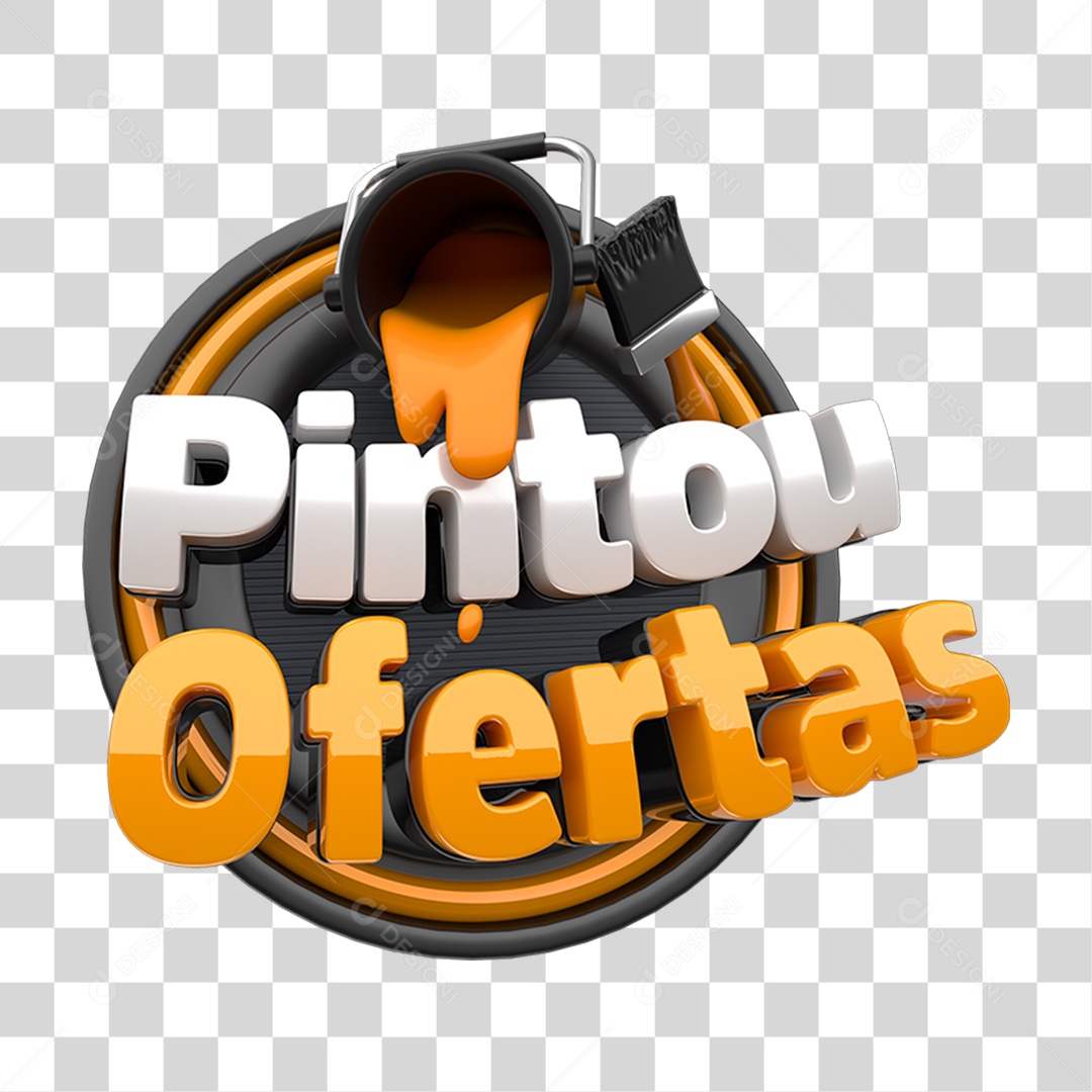 Selo 3D Pintou Ofertas PNG Transparente