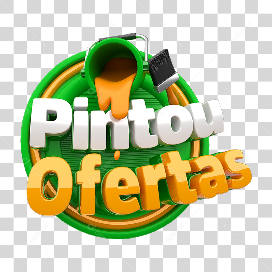 Selo 3D Pintou Ofertas PNG Transparente