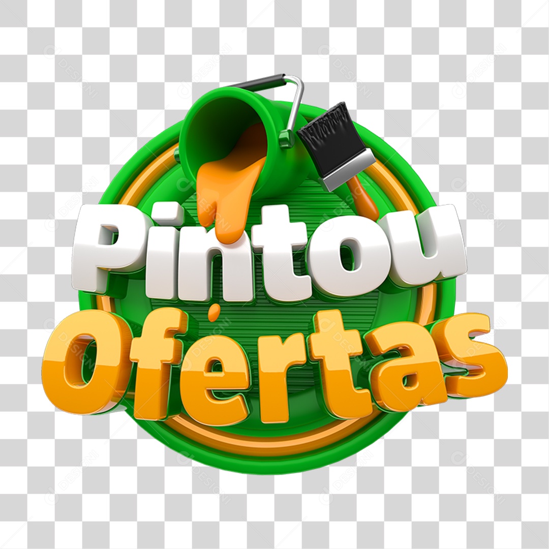 Selo 3D Pintou Ofertas PNG Transparente