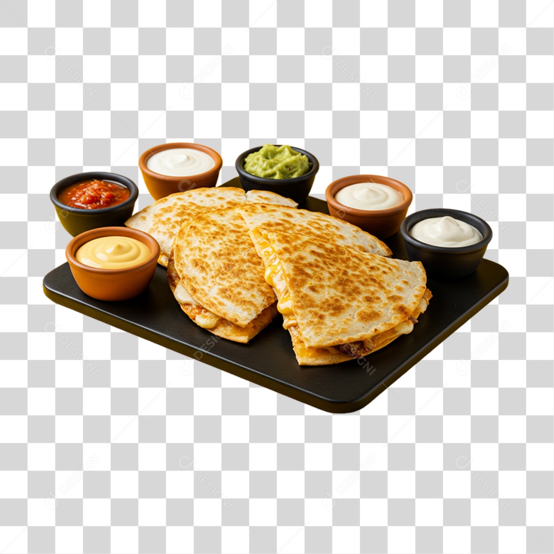 Quesadilla Prato Mexicano PNG Transparente
