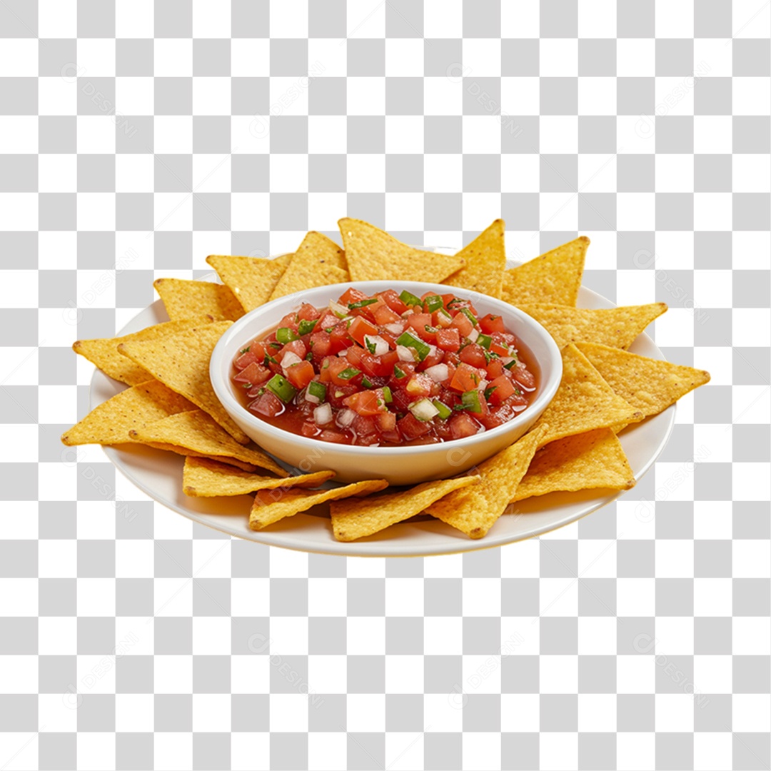 Nachos Recheados Prato Mexicano PNG Transparente