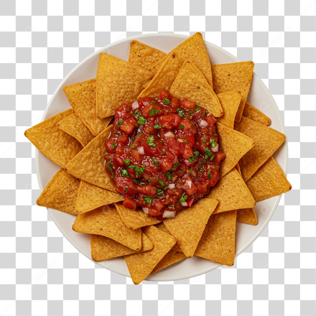 Nachos Recheados Prato Mexicano PNG Transparente