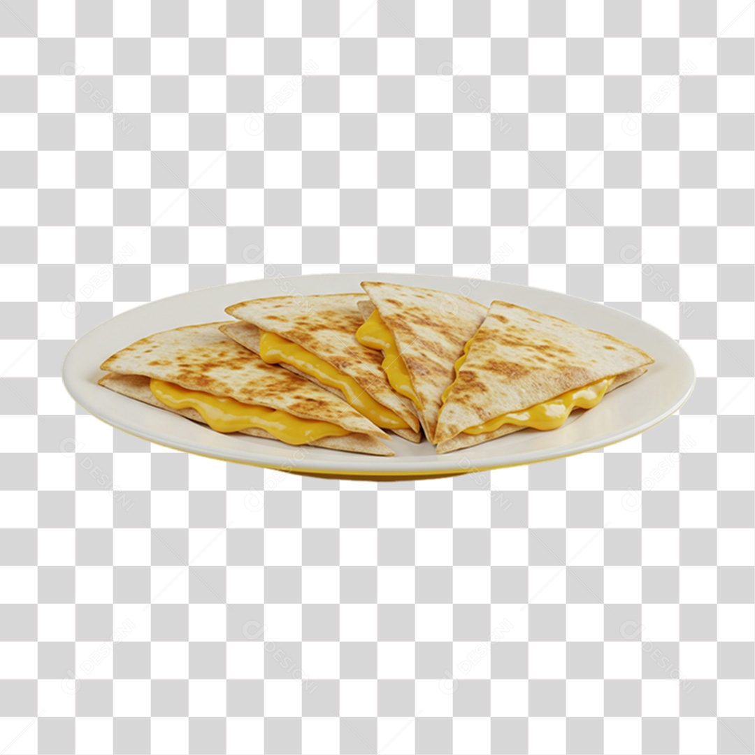 Quesadilla Prato Mexicano PNG Transparente