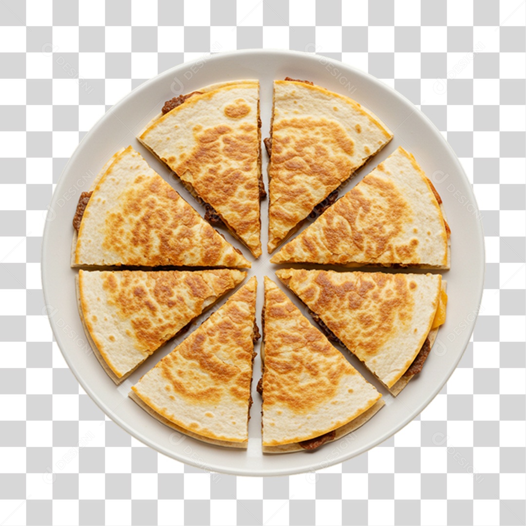 Quesadilla Prato Mexicano PNG Transparente