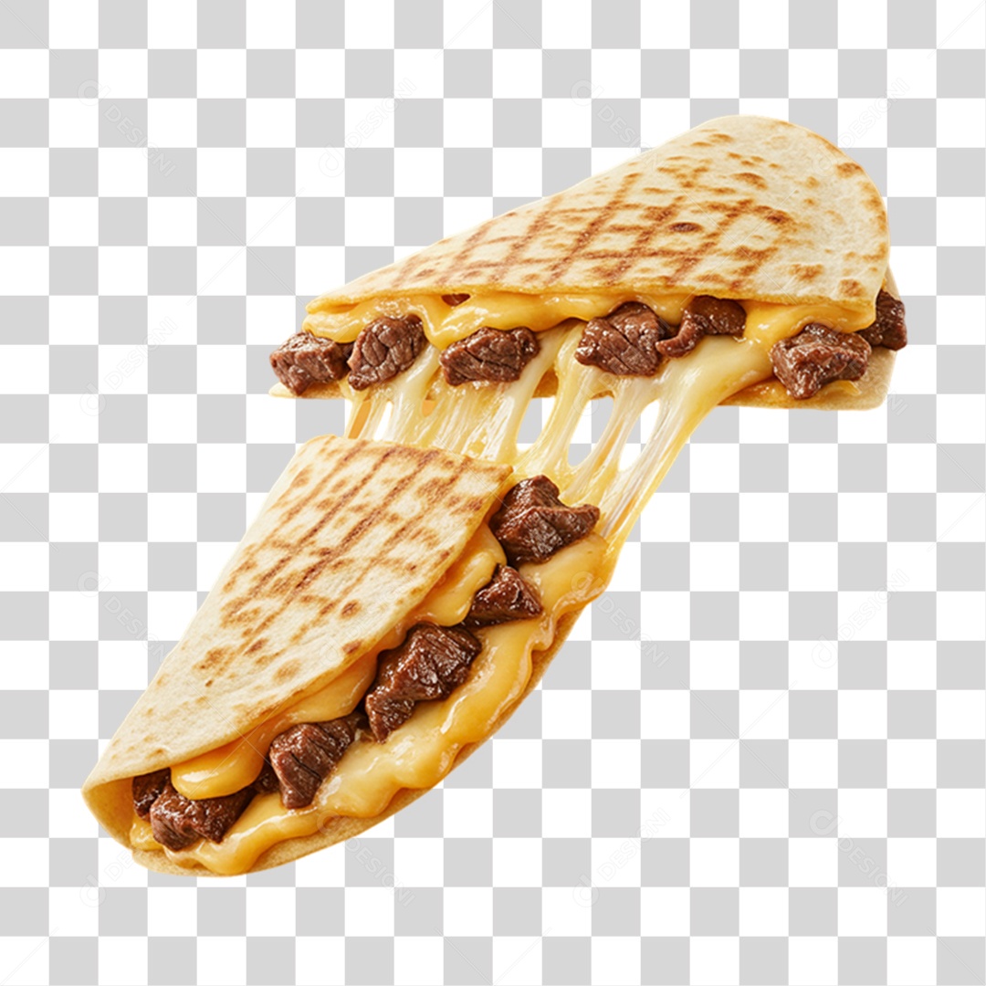 Quesadilla Prato Mexicano PNG Transparente