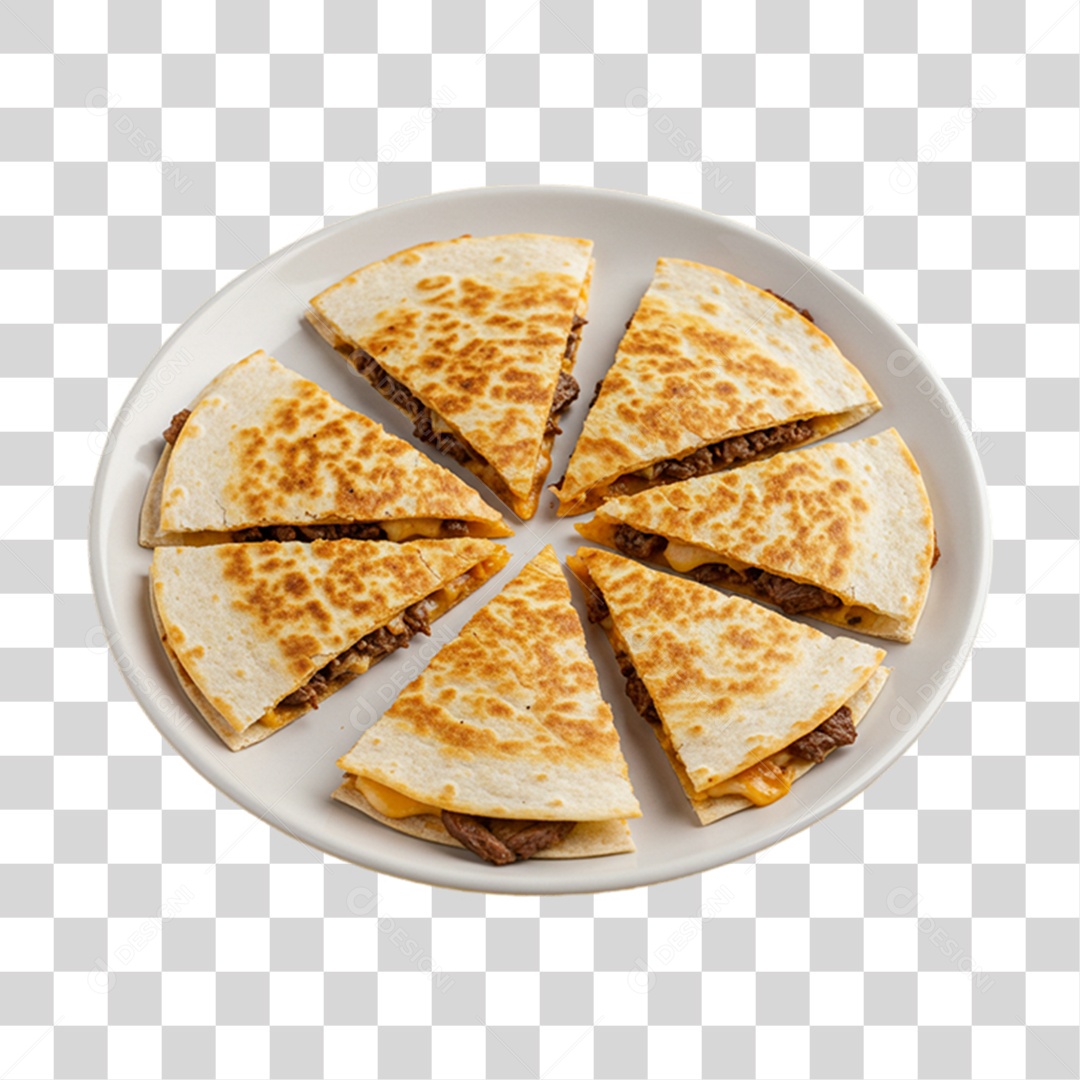 Quesadilla Prato Mexicano PNG Transparente