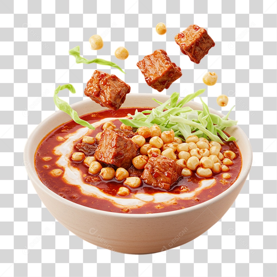 Pozole Vermelho Prato Mexicano PNG Transparente