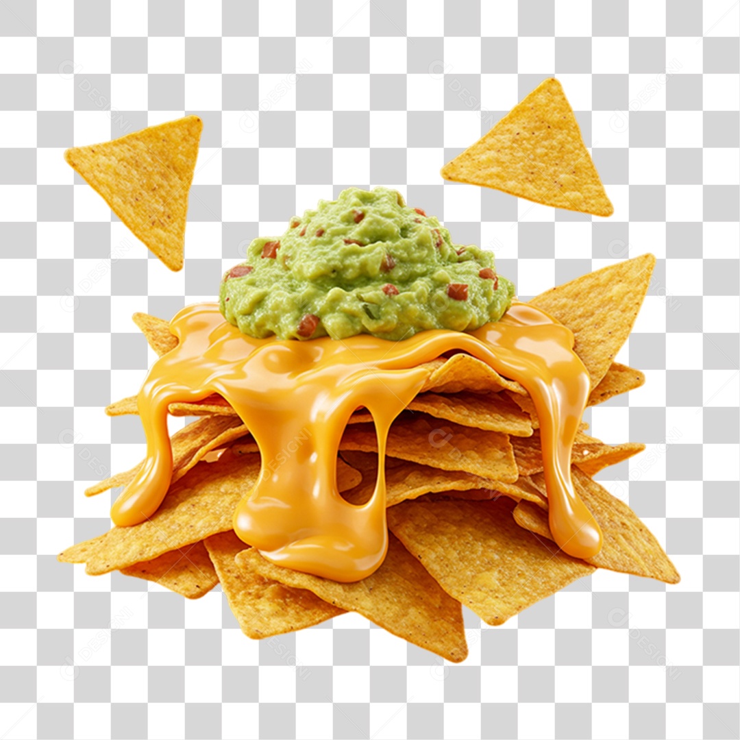 Nachos Recheados Prato Mexicano PNG Transparente