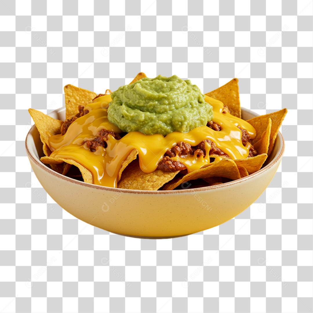 Nachos Recheados Prato Mexicano PNG Transparente