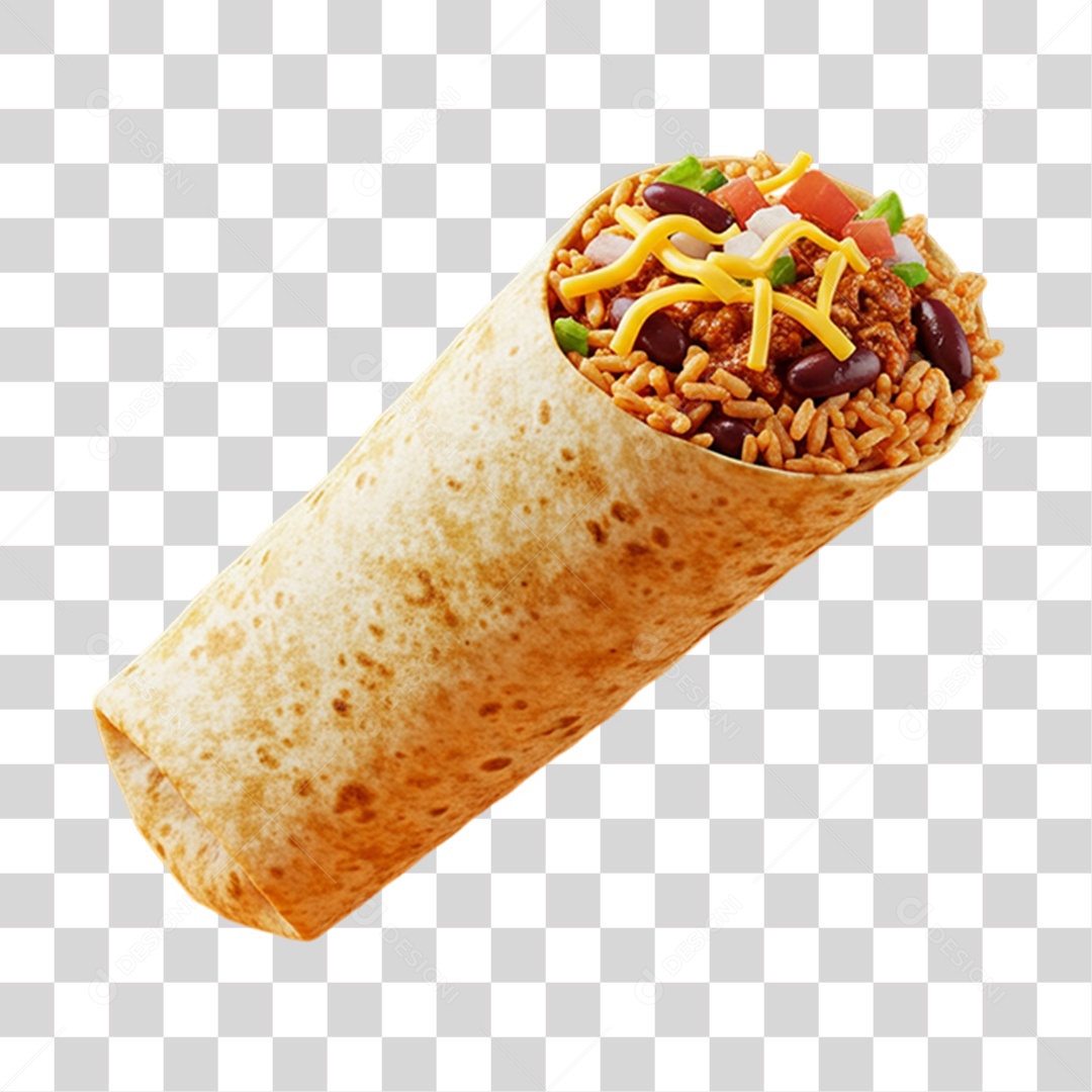 Burrito Mexicano PNG Transparente