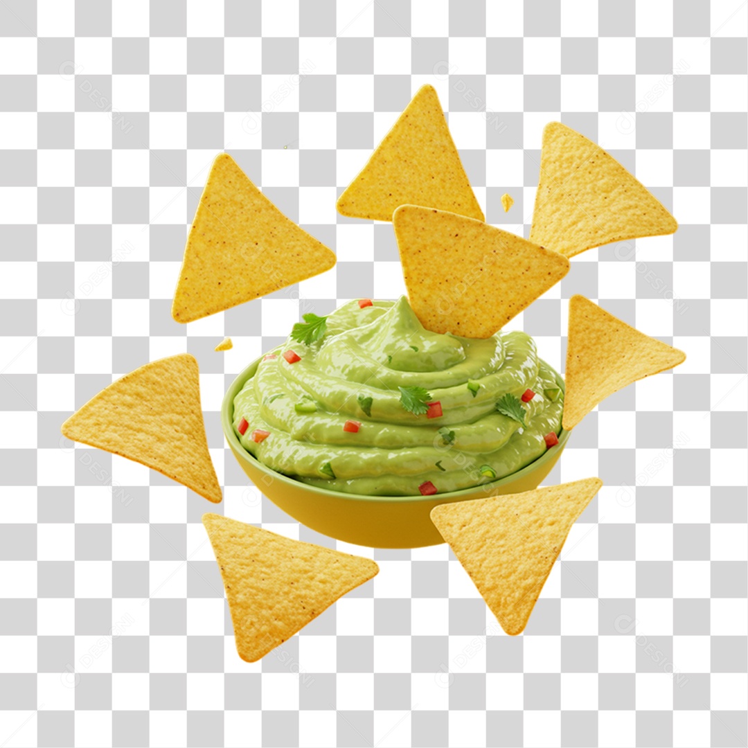 Guacamole Prato Mexicano PNG Transparente