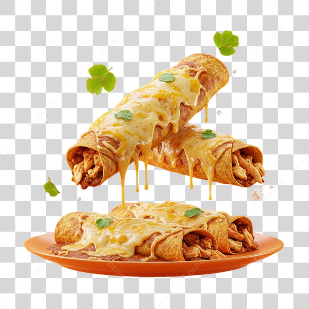 Enchiladas Prato Mexicano PNG Transparente