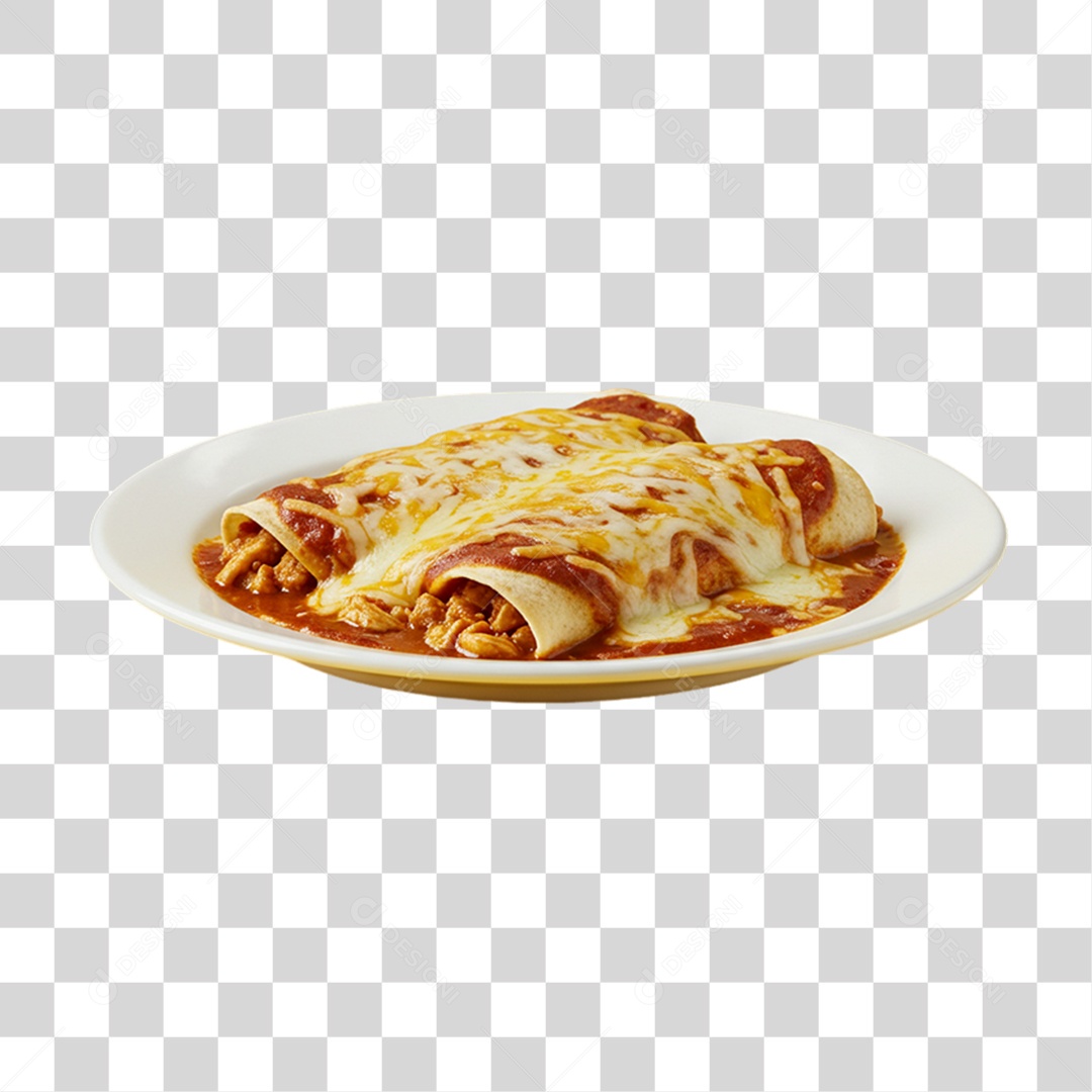 Enchiladas Prato Mexicano PNG Transparente