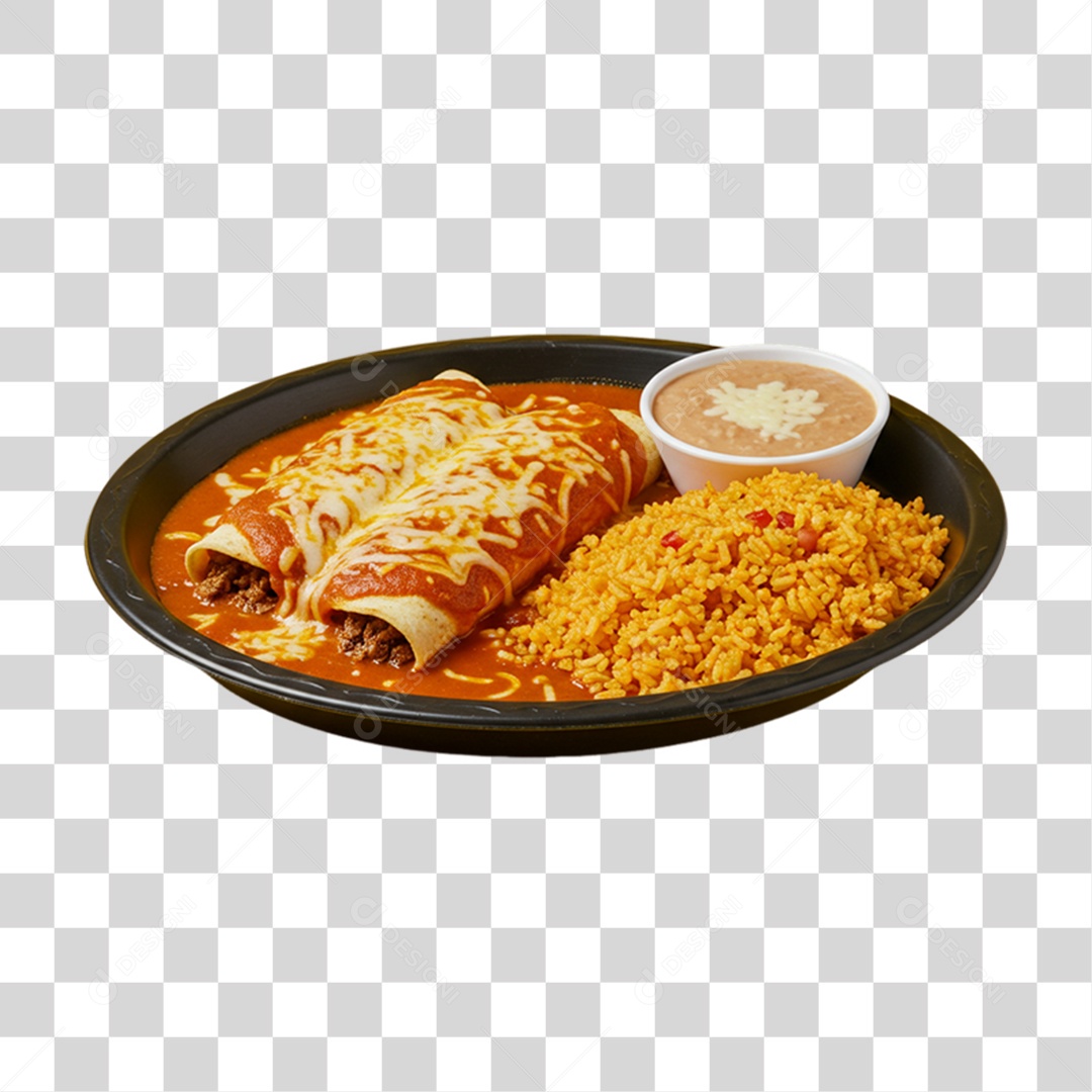 Enchiladas Prato Mexicano PNG Transparente