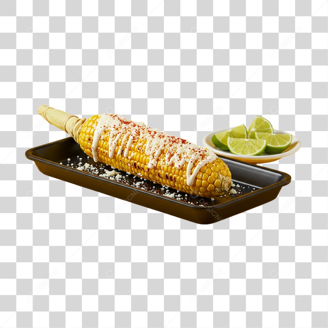 Combo Milho Mexicano Limão Pimenta PNG Transparente