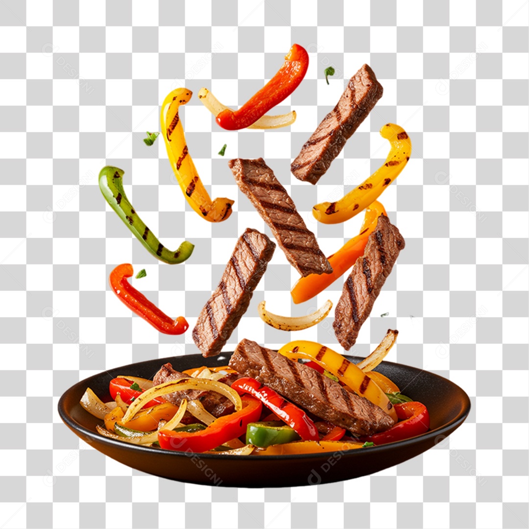 Prato Carne Acebolada Mexicana PNG Transparente