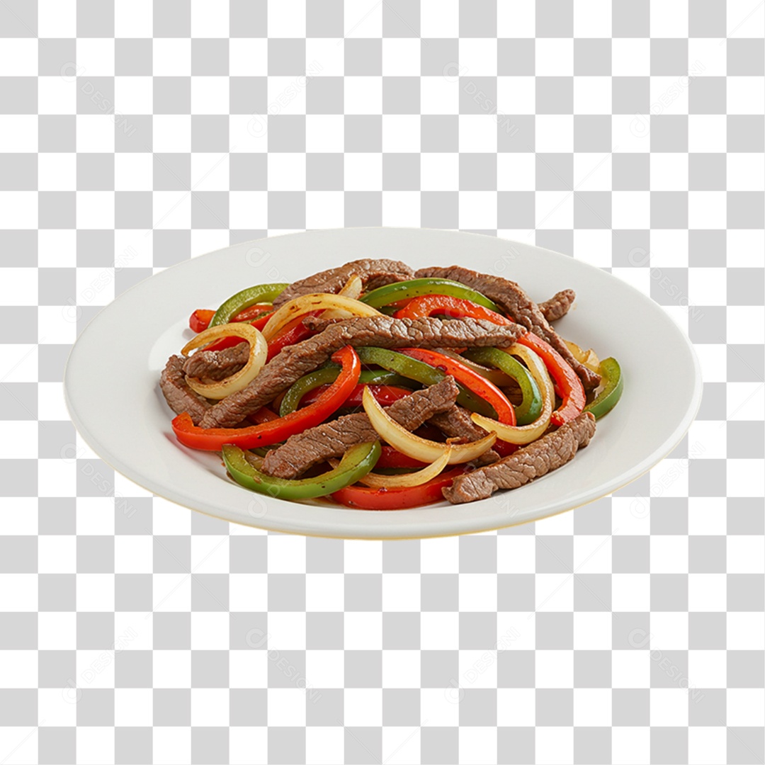 Prato Carne Acebolada Mexicana PNG Transparente
