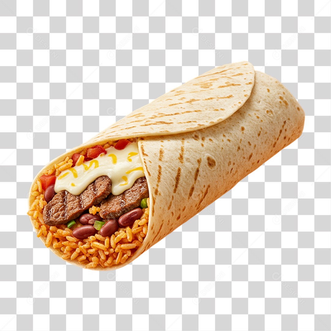 Lanche Burrito PNG Transparente