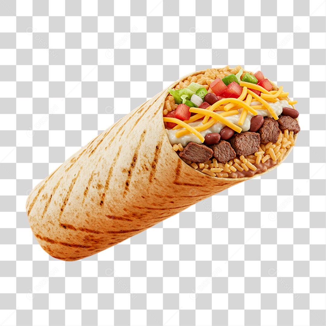 Lanche Burrito PNG Transparente