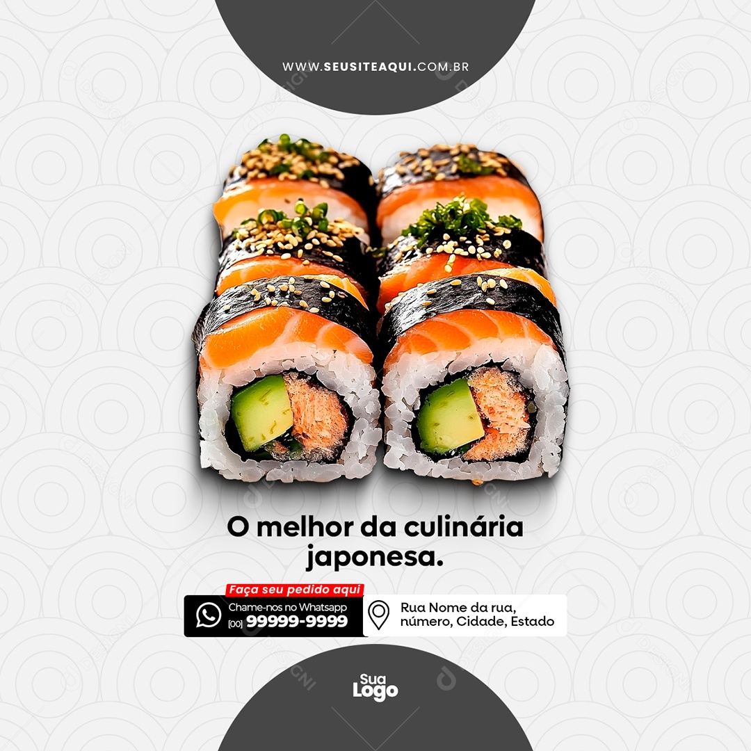 Restaurante Japonês Social Media PSD Editável