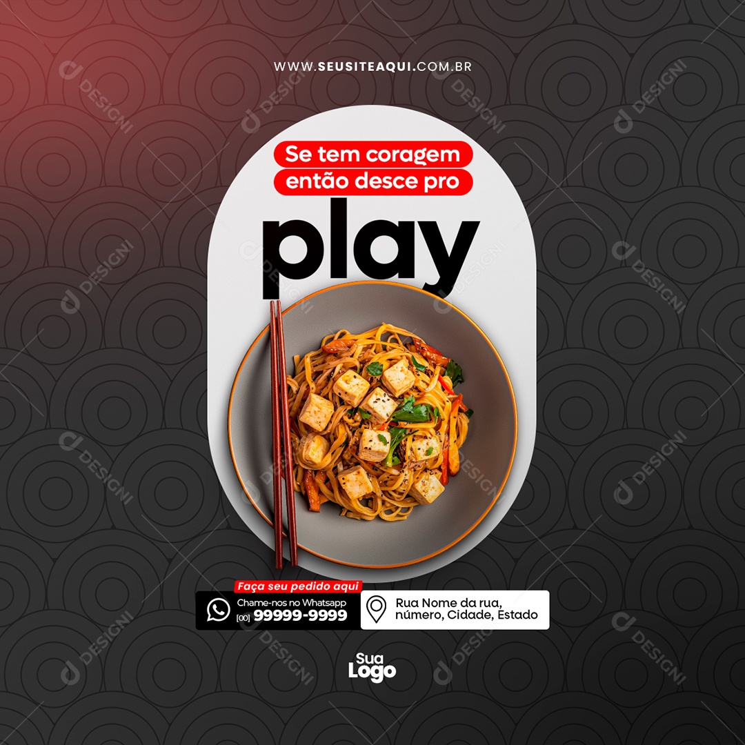 Restaurante Japonês Social Media PSD Editável