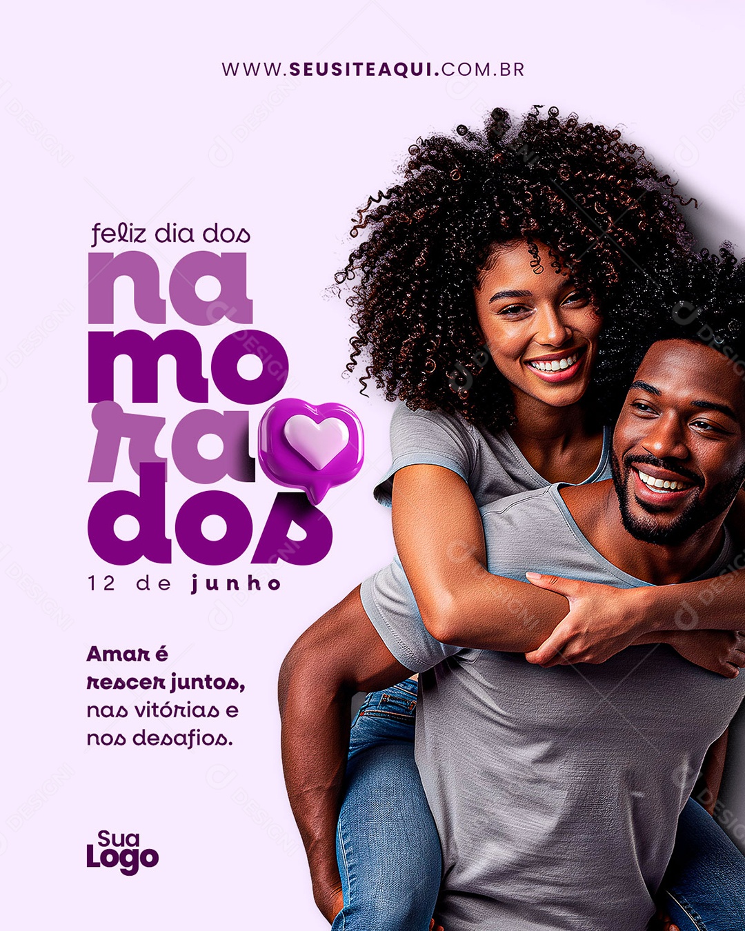 Feliz Dia dos Namorados 12 de Junho Social Media PSD Editável