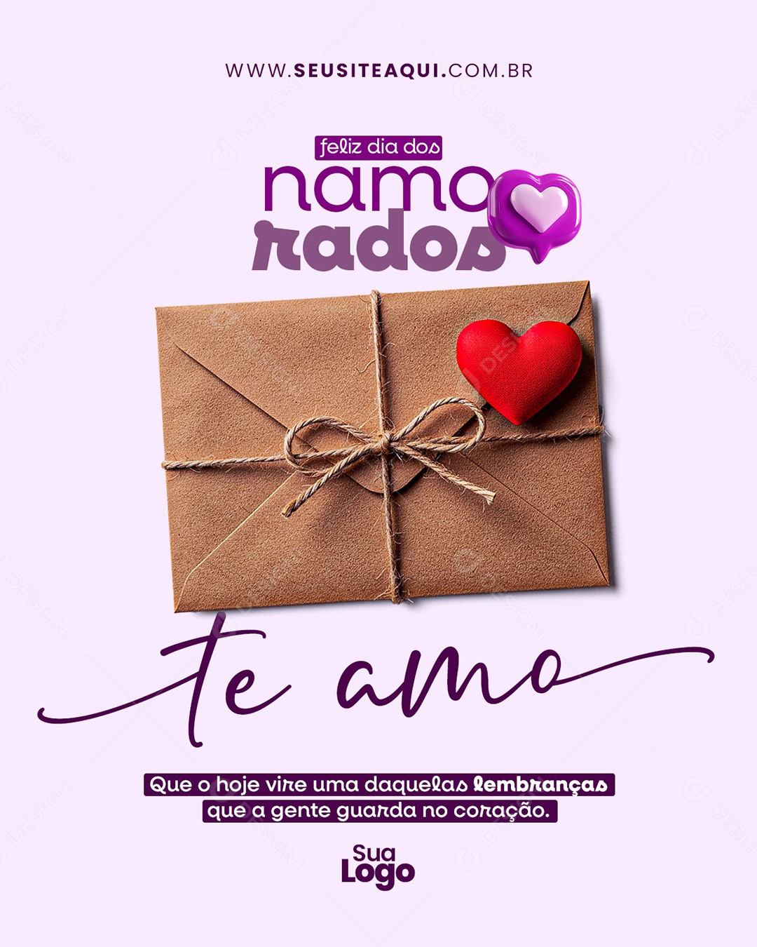 Feliz Dia dos Namorados 12 de Junho Social Media PSD Editável