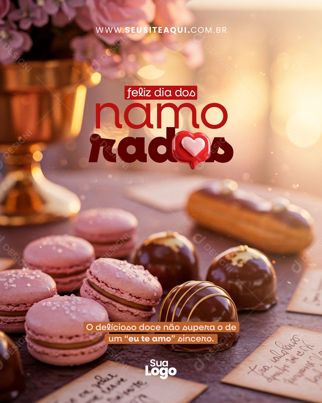 Feliz Dia dos Namorados 12 de Junho Social Media PSD Editável