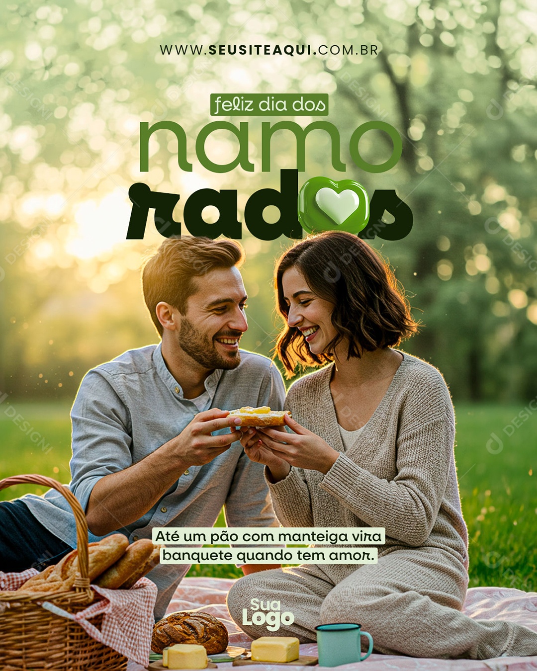 Feliz Dia dos Namorados 12 de Junho Social Media PSD Editável