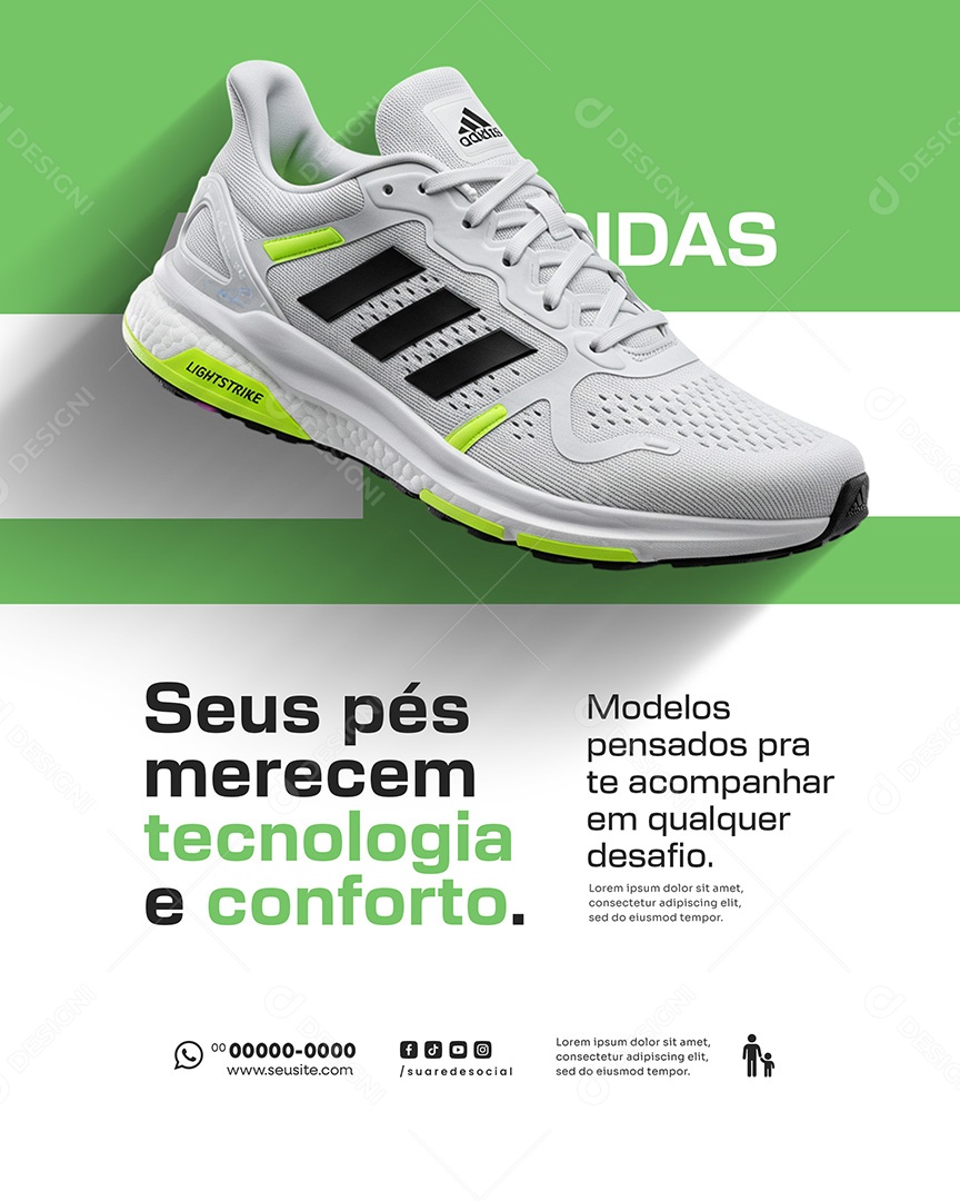 Loja de Calçados Seus Pés Merecem Social Media PSD Editável