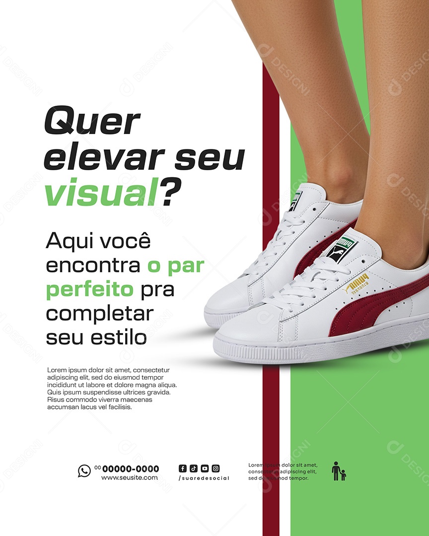 Loja de Calçados Quer Elevar Seu Visual Social Media PSD Editável