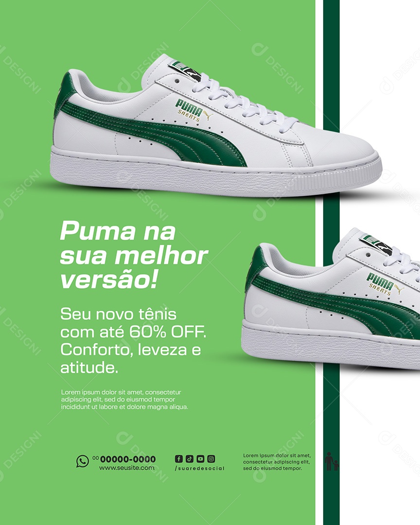 Loja de Calçados Puma Na Sua Melhor Versão Social Media PSD Editável