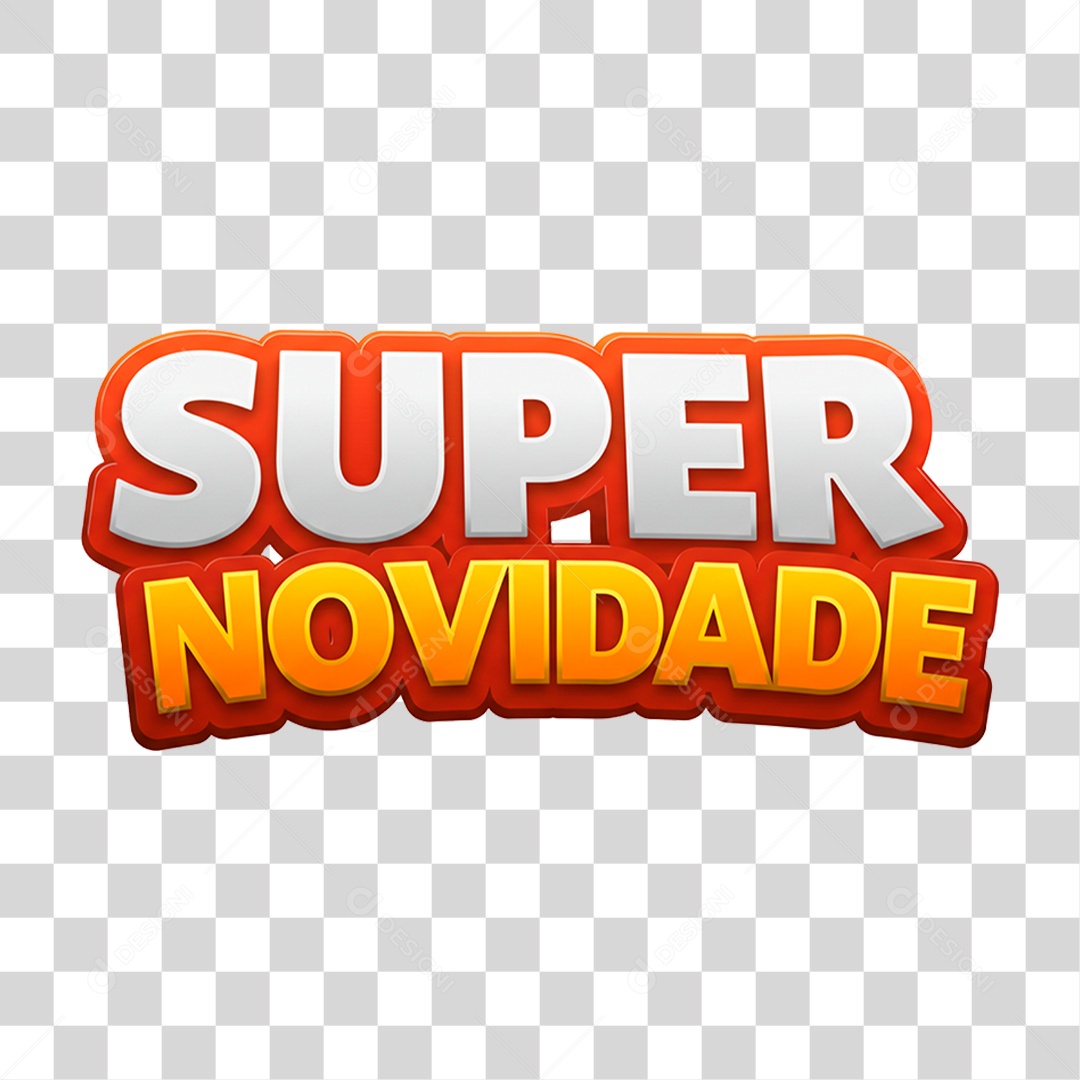 Selo 3D Super Novidade PNG Transparente