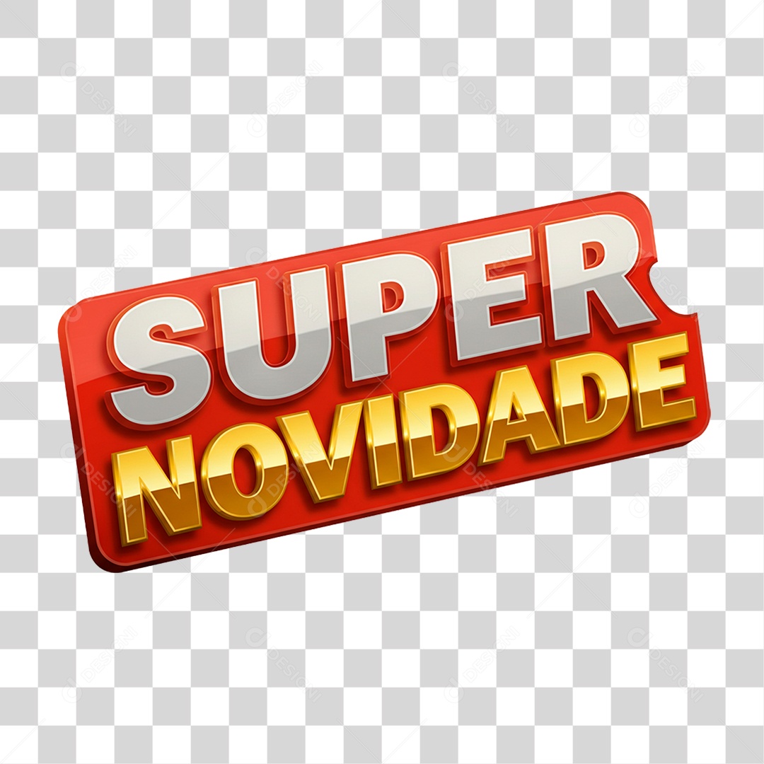 Selo 3D Super Novidade PNG Transparente