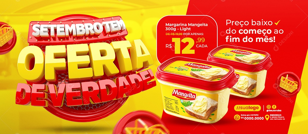 Banner Setembro tem Oferta de Verdade Social Media PSD Editável