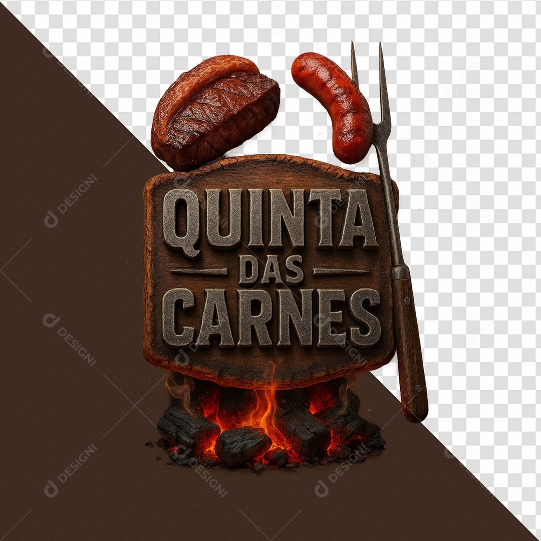 Selo 3D Quinta De Carne Para Composição PSD