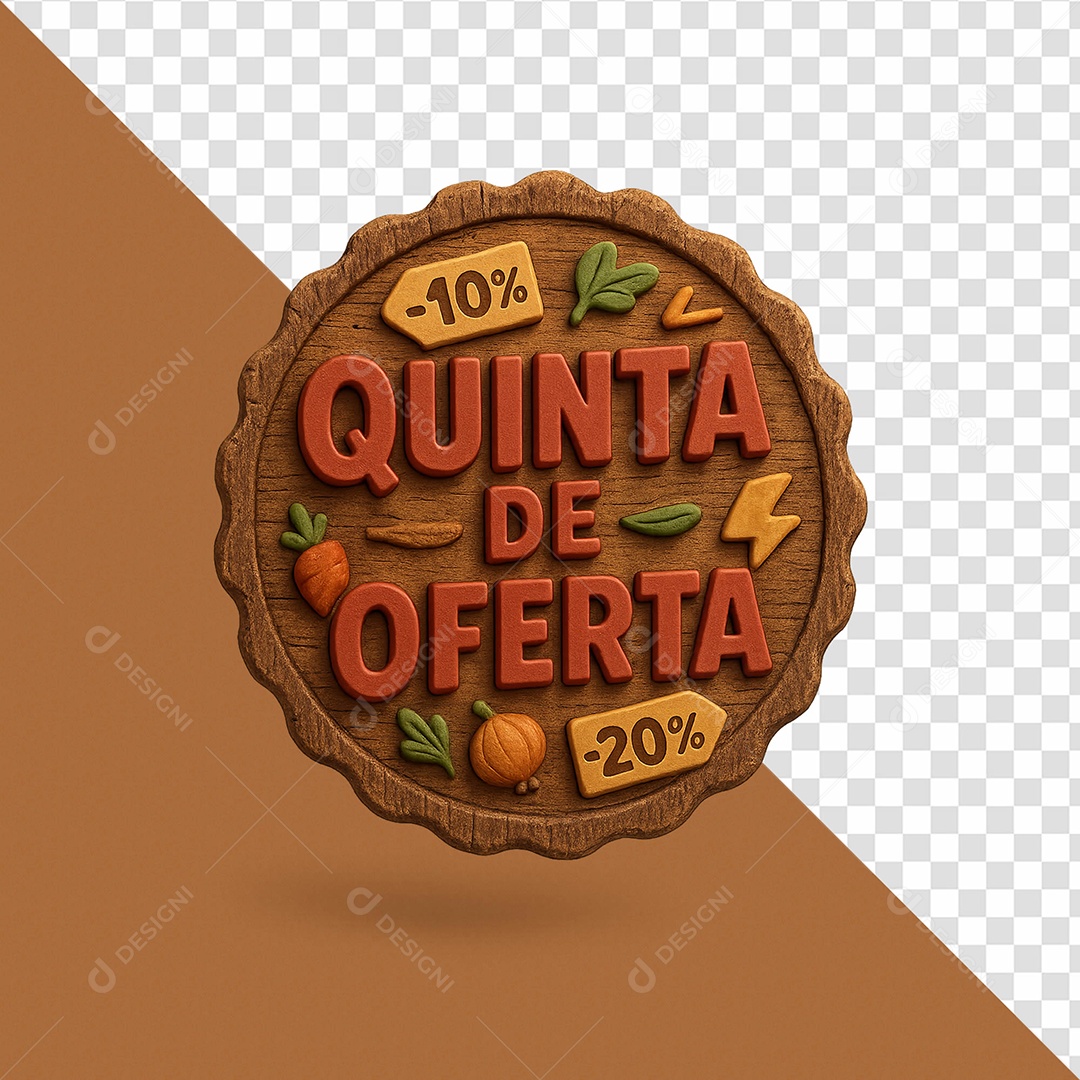 Selo 3D Quinta De Ofertas Para Composição PSD