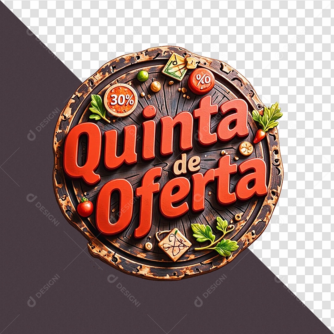 Selo 3D Quinta De Ofertas Para Composição PSD
