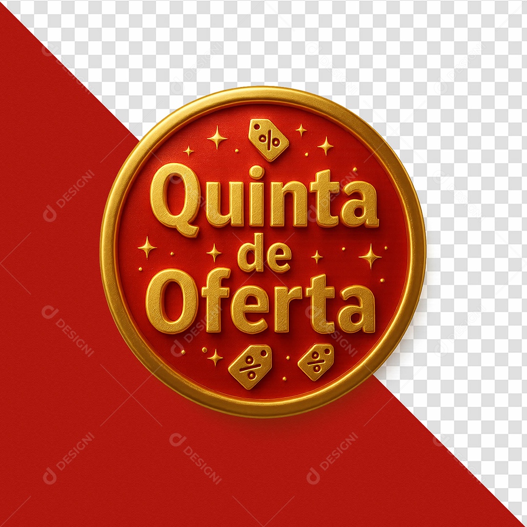 Selo 3D Quinta De Ofertas Para Composição PSD