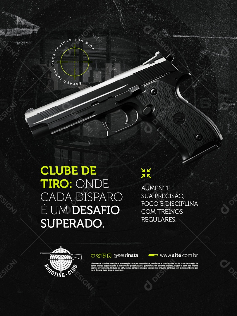 Clube de Tiro Clube de Tiro Social Media PSD Editável