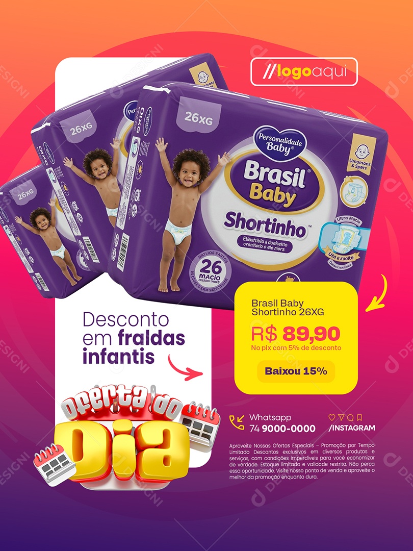 Oferta do Dia Promoções Farmácia Social Media PSD Editável