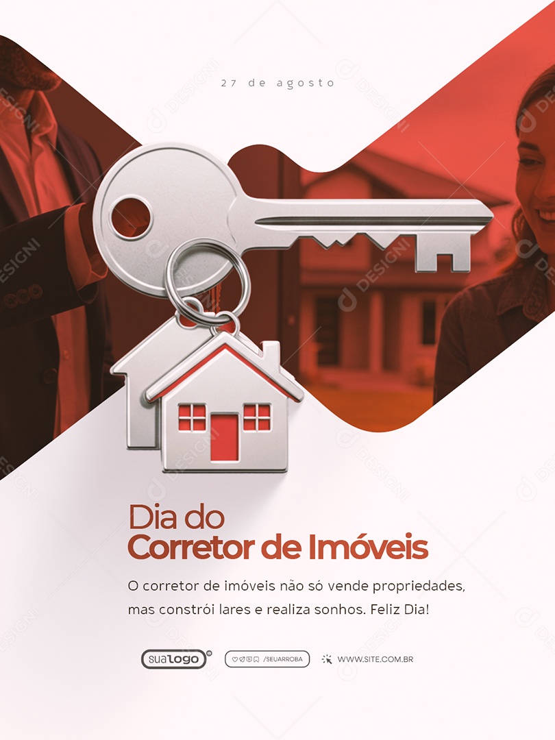 Dia do Corretor de Imóveis 27 de Agosto Social Media PSD Editável