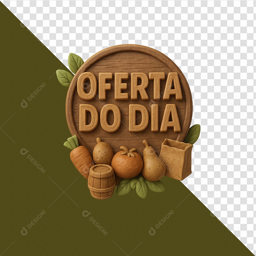 Ofertas Do Dia Selo 3D para Composição PSD