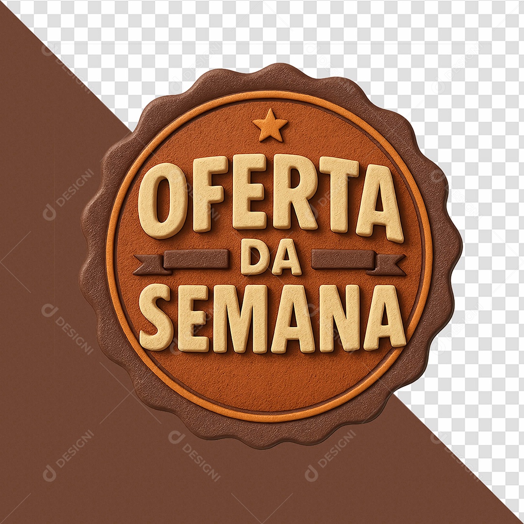 Ofertas da Semana Selo 3D para Composição PSD