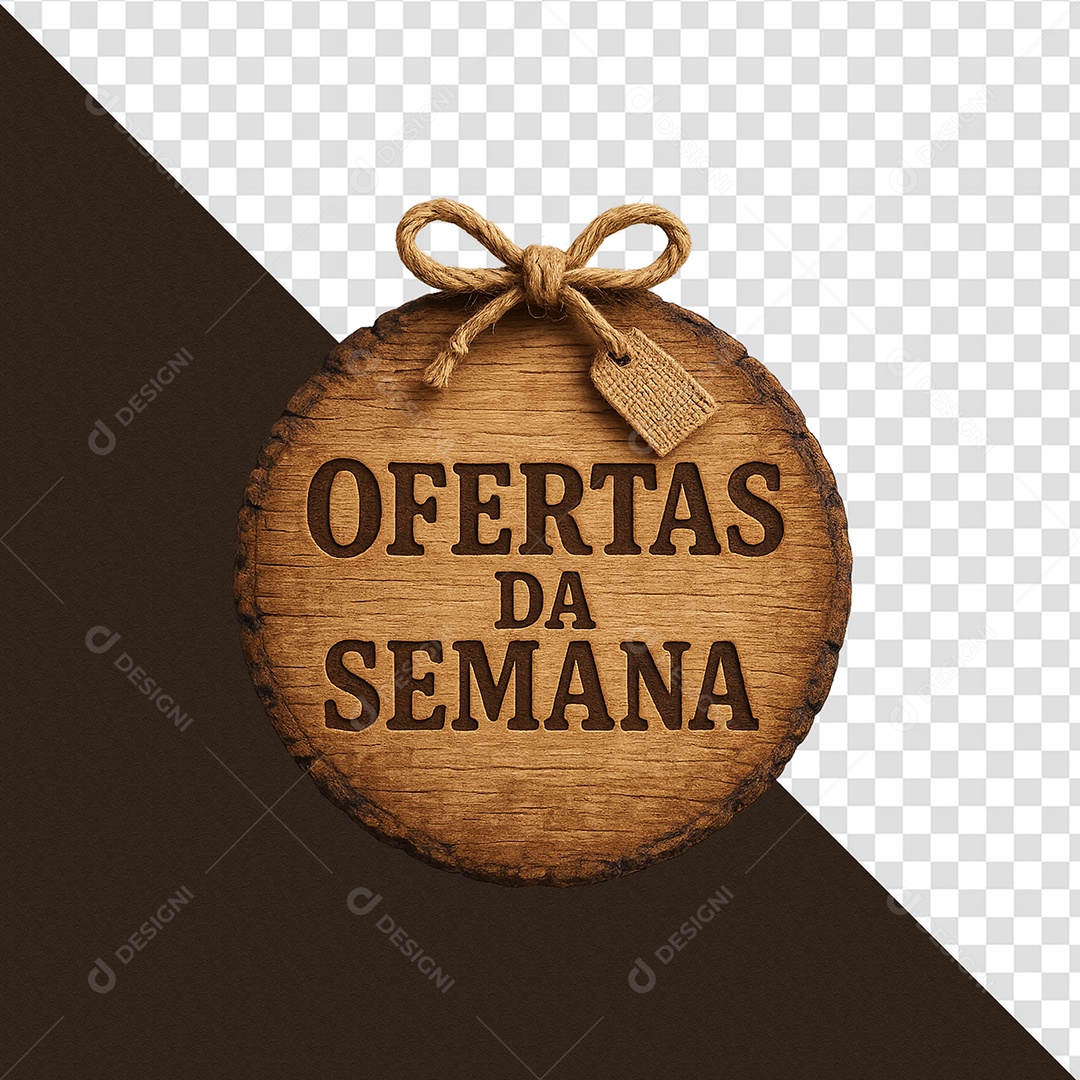 Ofertas da Semana Selo 3D para Composição PSD