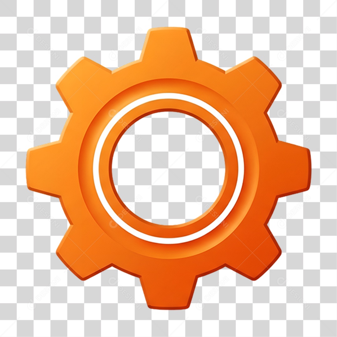 Engrenagem de Aço PNG Transparente