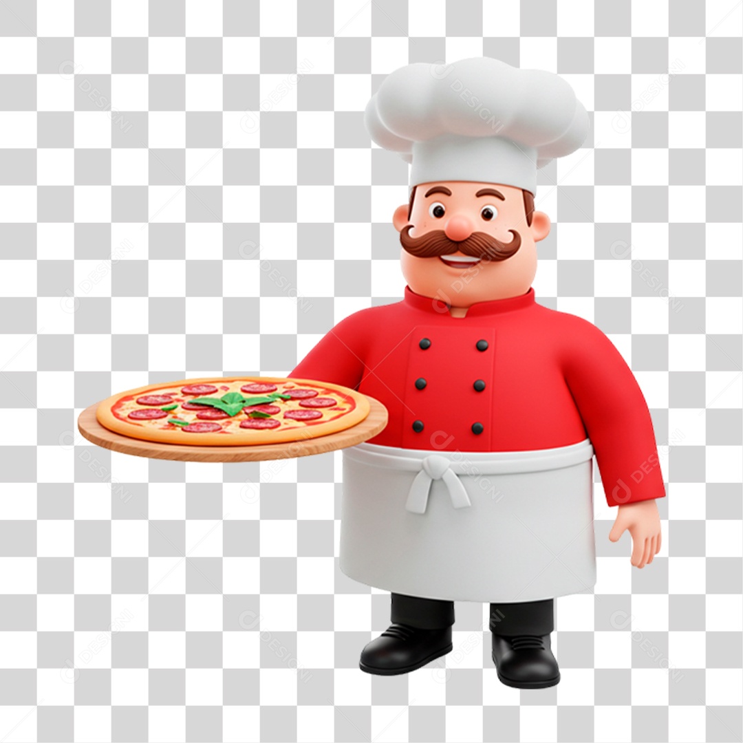 Personagem Pizzaiolo PNG Transparente