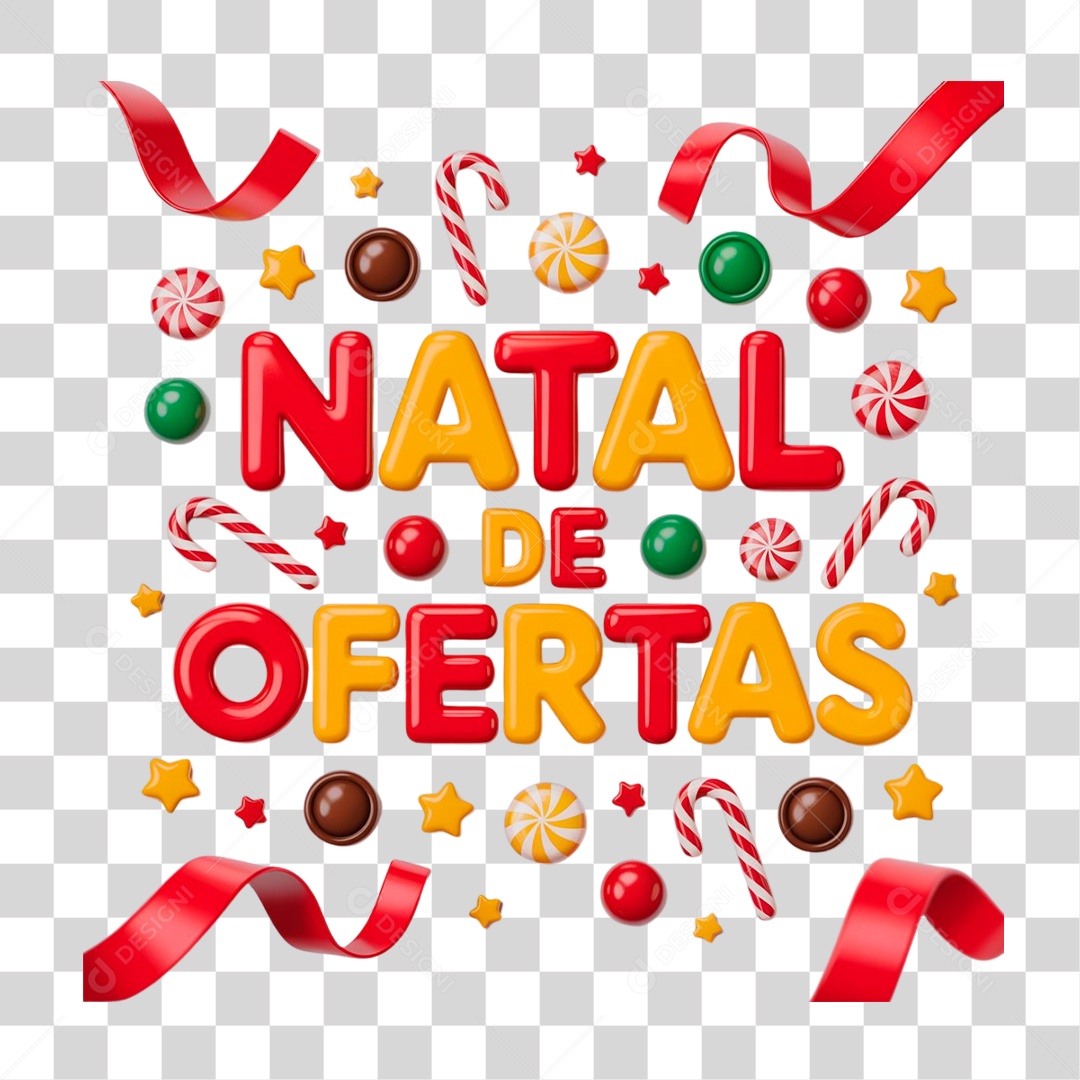 Selo 3D Natal de Oferta PNG Transparente
